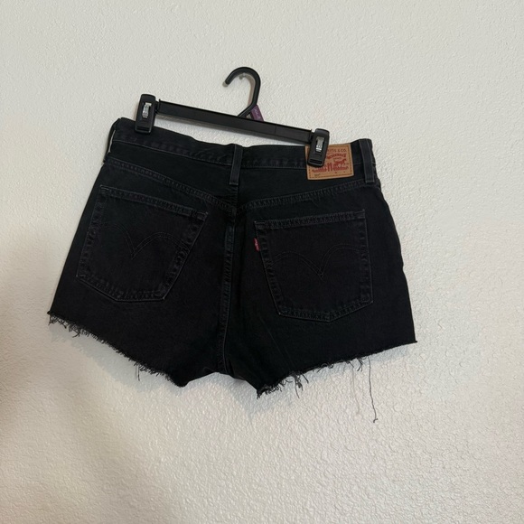 levis 501 womens black denim shorts - Picture 3 of 7